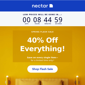 Time's running out for 40% off site-wide ⏰