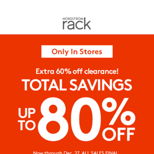 UP TO 80% OFF total savings IN STORES NOW 🏃‍♀️🏃‍♂