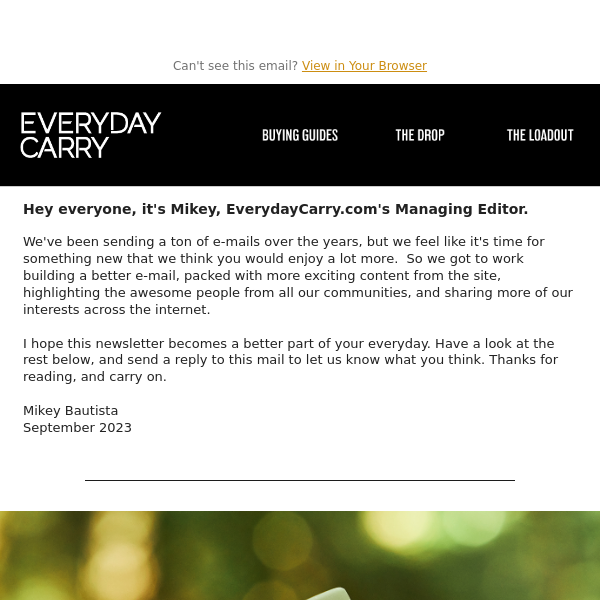 Welcome to the new Everyday Carry newsletter