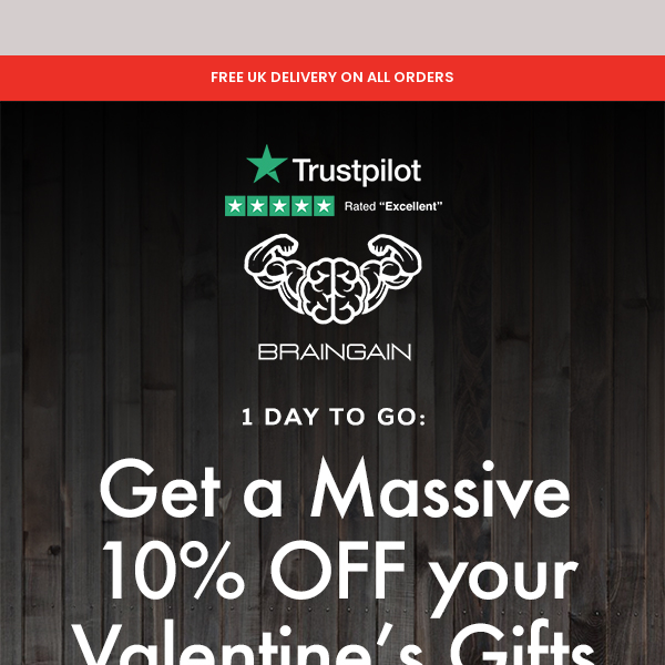 Only 1 Day Left in Our Valentine's Flash Sale!