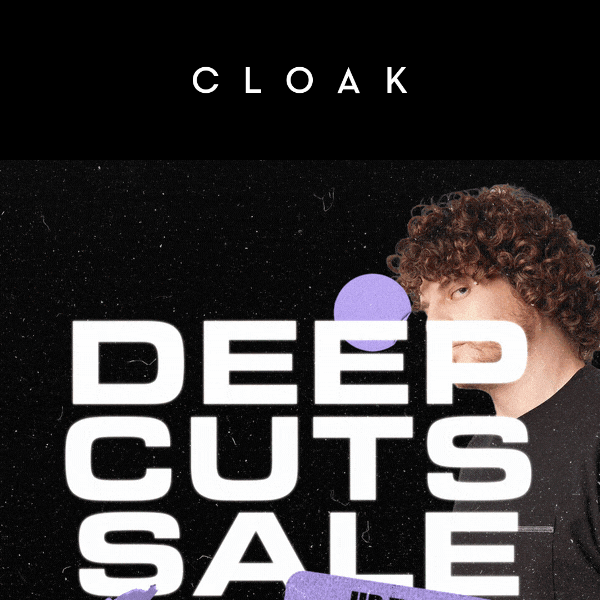 DEEP CUTS SALE. Up to 75% off.
