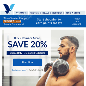 The Vitamin Shoppe: Flex your savings muscles 💪