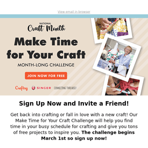 Take our month-long craft challenge!