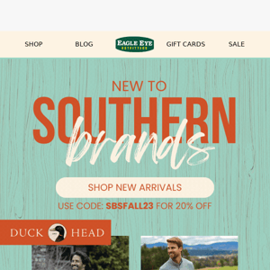 Shop NEW Southern Brands 20% off!