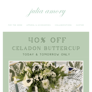 Celadon Buttercup is 40% OFF!! 💚