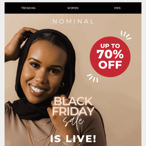 NOW LIVE: Black Friday Sale - Up to 70% OFF 🎉