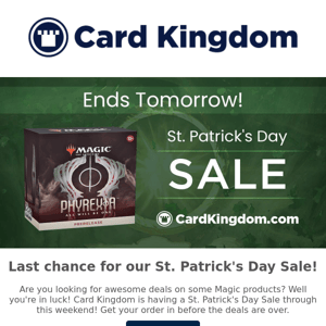 Last chance for St. Patrick's Day savings 🍀