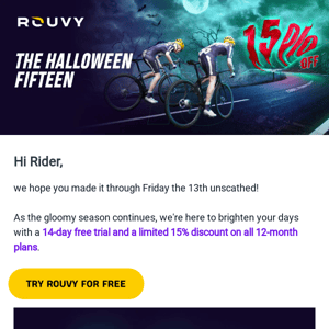 Boo! 15% OFF on all 12-Month Plans