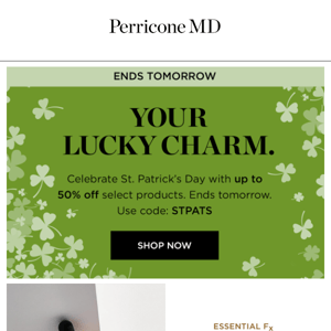 Your lucky charm: up to 50% off.