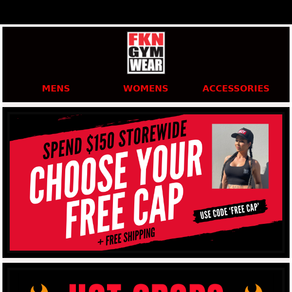 Last Chance! Get a Free Cap with $150 Purchase & Save $39.95! 💪🧢