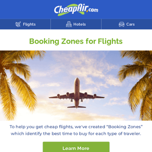 The 6 Booking Zones for Airfares