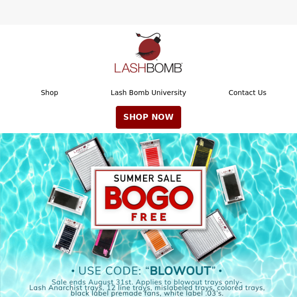 Summer isn't over yet! BOGO free on Blowout trays!