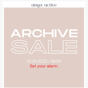 THE ARCHIVE SALE is (almost) here ❗