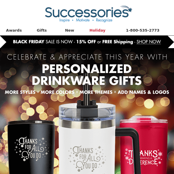 Holiday Cheers with a Personal Touch! 🎁 Customized Drinkware