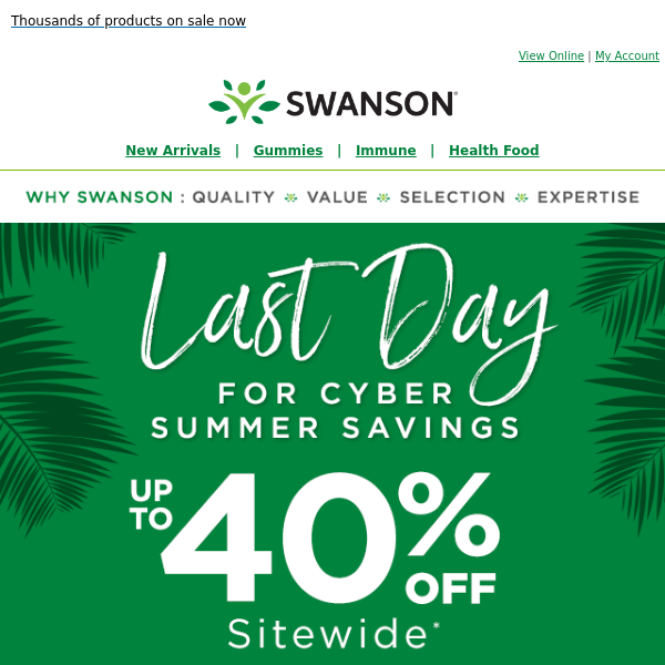 Get up to 40% off to celebrate summer—ends today!