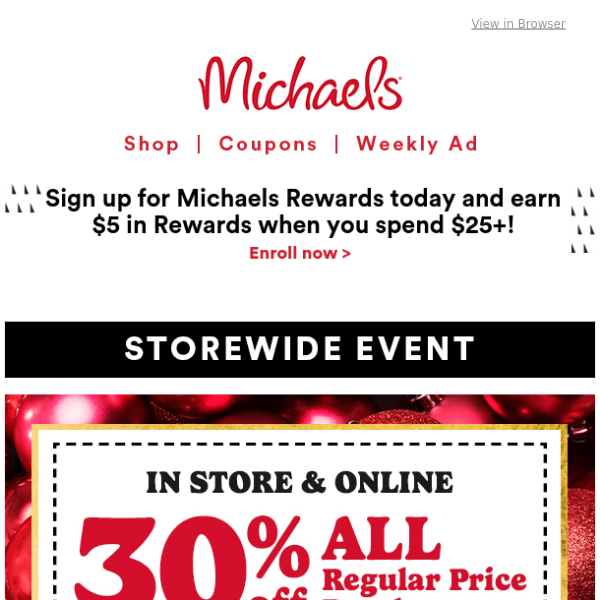 COUPON ALERT! Discover amazing deals inside. - Michaels Stores