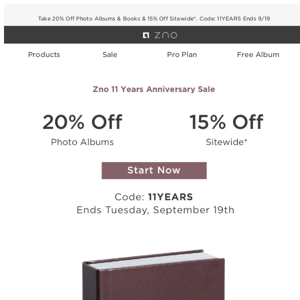 Few days Left to Take 20% Off Excellent Photo Albums!