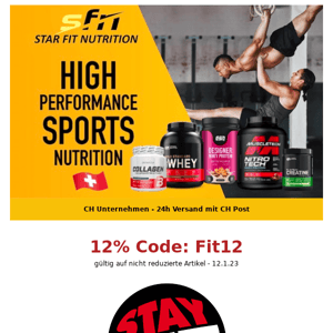 ❌ 12% Code: Fit12 ❌ Fitness Supps warten auf dich!