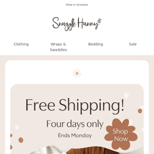 Free Shipping | 4 Days Only 🎉