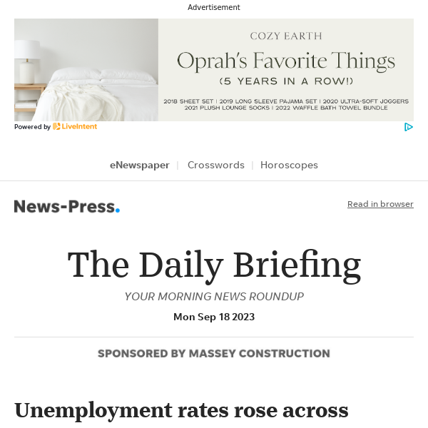 Daily Briefing: Unemployment rates rose across SWFL in August. Here's a closer look