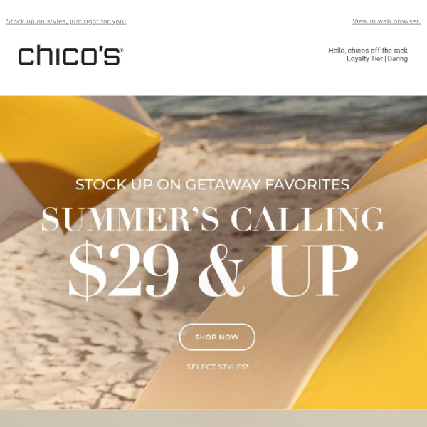 Shop Summer's Calling Sale (By Size!)