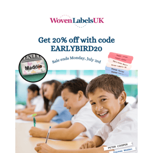 Get 20% off with code EARLYBIRD20