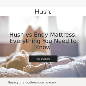 Which is better: hush or endy?