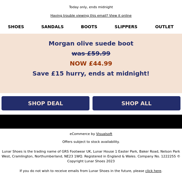 Limited time offer: £15 off Morgan Boot
