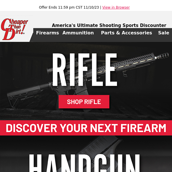 Thousands of Rifles and Handguns in Stock and Ready to Ship