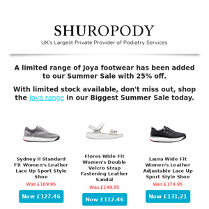 Joya lines added to our Summer Sale