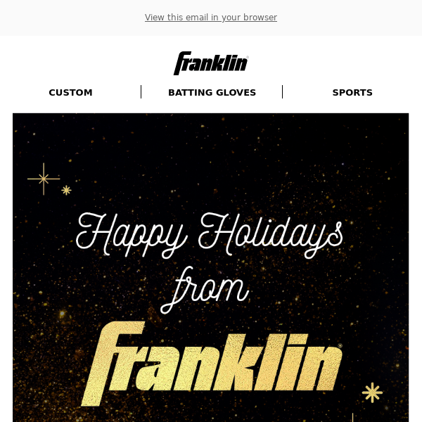 Happy Holidays from Franklin Sports!