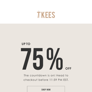 LAST CHANCE: UP TO 75% OFF❗