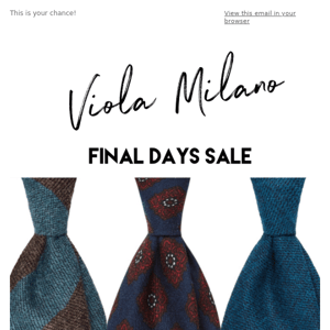 FINAL CLOSING DAYS OF SALE