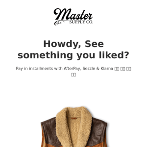 Master Supply Co - Did something catch your eye?