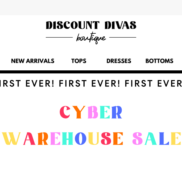 Cyber Warehouse SALE: 60% Off!🤩