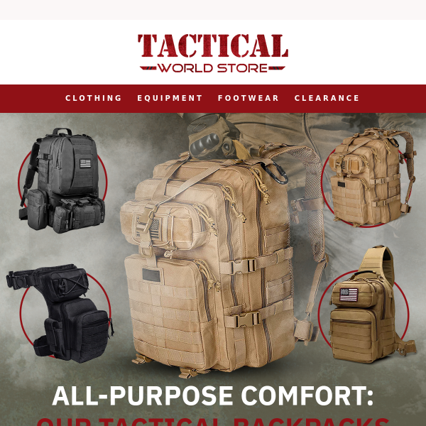 All-Purpose Comfort: Our Tactical Backpacks 🎒