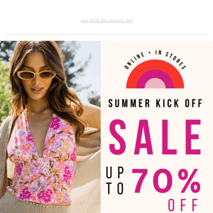 The Summer Kickoff Sale Starts Now
