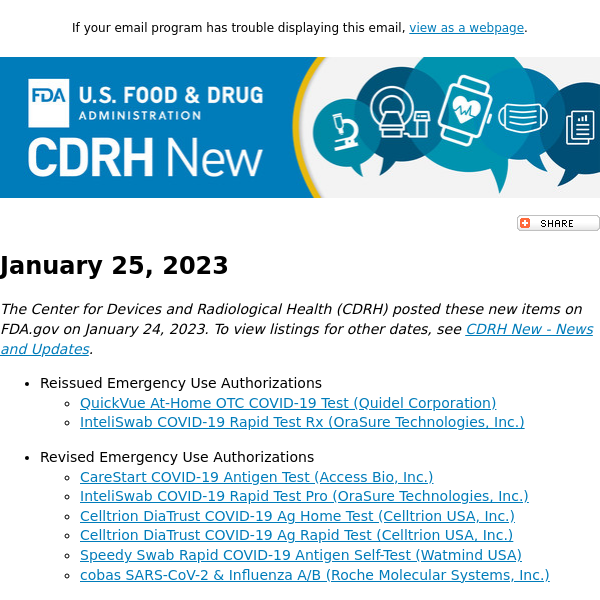 CDRH New - January 25, 2023