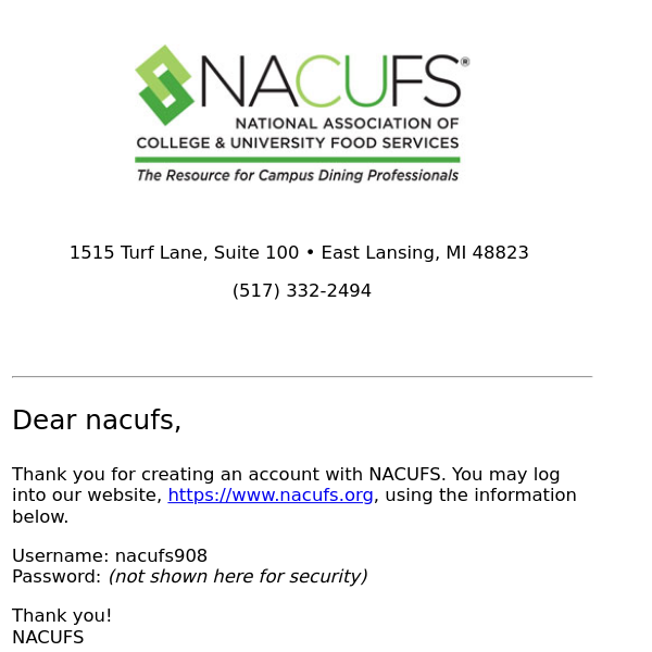 Welcome to NACUFS!