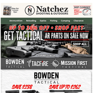 Get Tactical with Up to 36% Off!