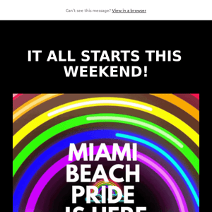 Miami Beach Pride is Here! 🏳️‍🌈🏳️‍⚧️