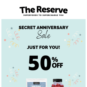 👑 Secret 50%OFF Sale: You have been selected!