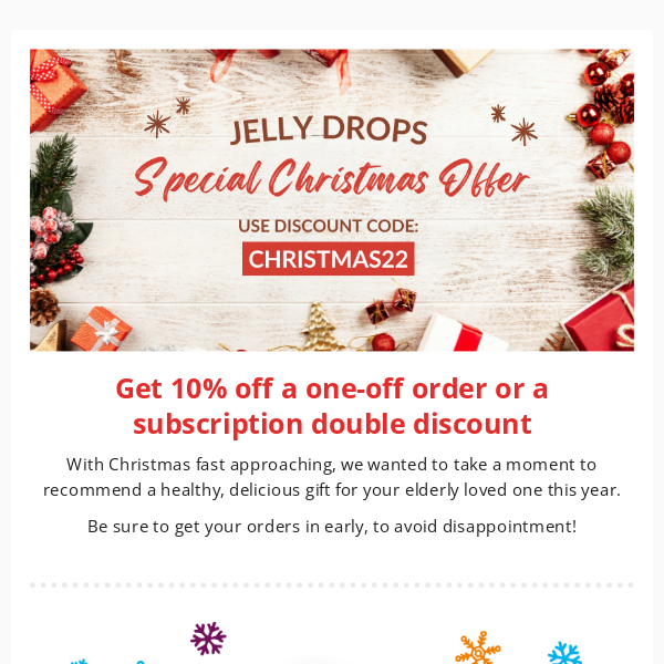 Have a special discount when you give Jelly Drops this Christmas