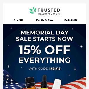 Memorial Day savings from THP! 🇺🇸