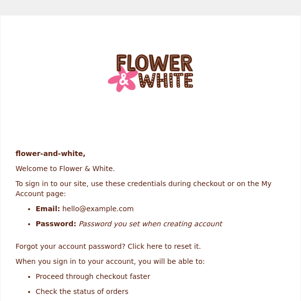 Welcome to Flower & White