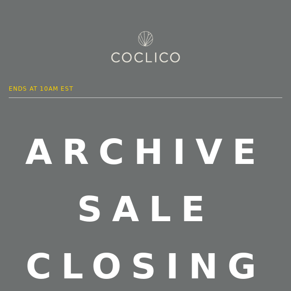 THREE MORE HOURS: The Archive Sale Closes Soon!