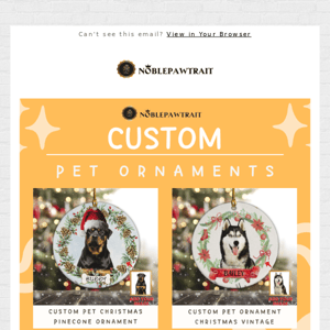 ❄️How about a Christmas ornament for your pet?❄️