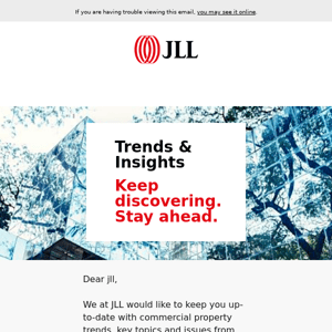 Personalize your JLL experience