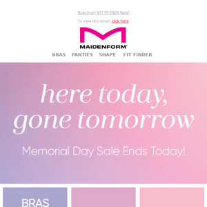 Final Call: Memorial Day Sale