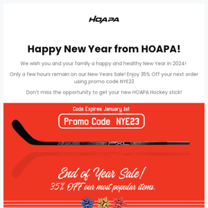 Happy New Year from Hoapa Hockey!  🥅 🏒